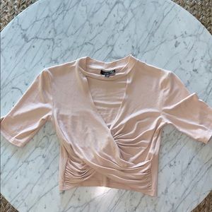 Baby pink cropped blouse